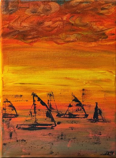Segeln in schwarz Segeln in schwarz